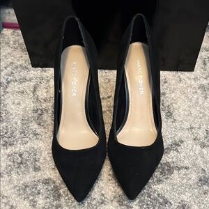 Marc Fisher Black Suede Heels